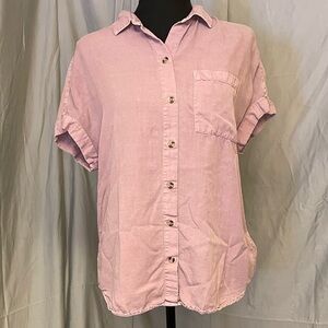 Lola River Women's Light Pink Button Down Shirt